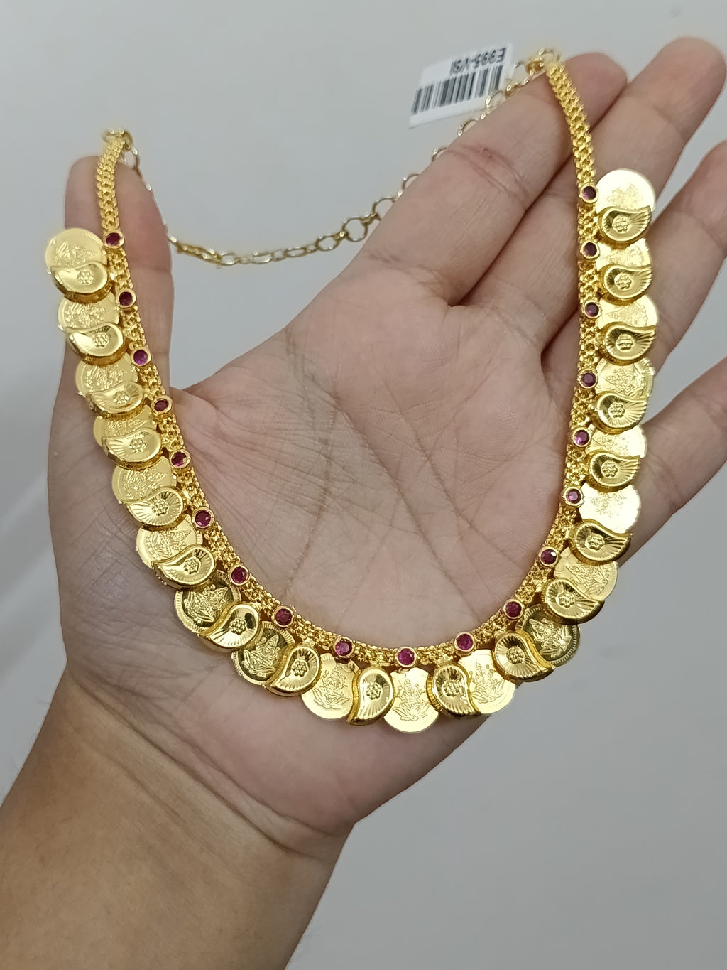 Micro Polish Reversible Coin Mango Necklace