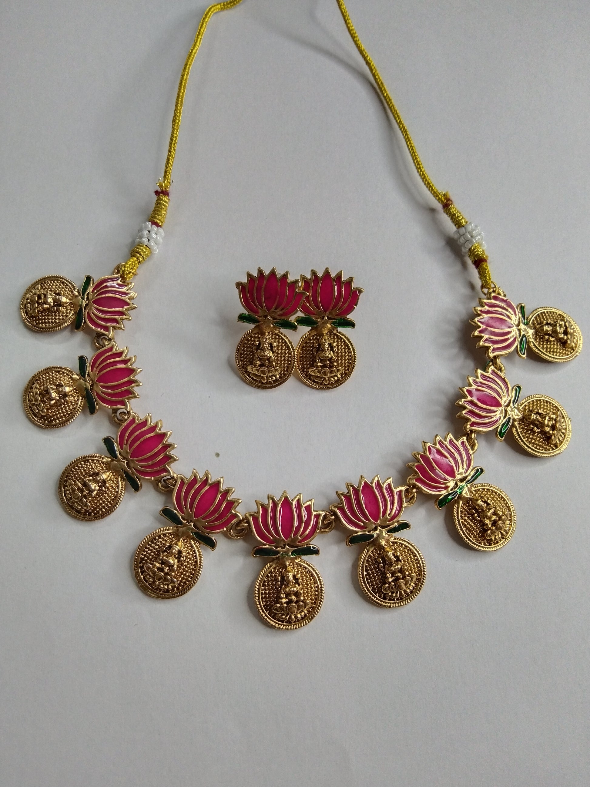 Lotus Coin Necklace Set V2