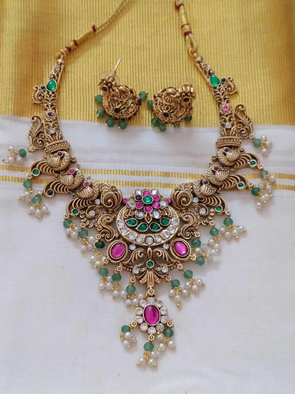 Matte Finish Non Idol Necklace Set V204