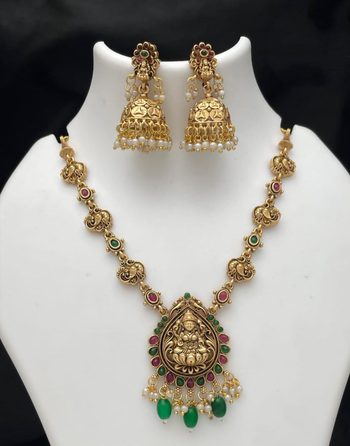 Matte Finish Lakshmi Necklace V3
