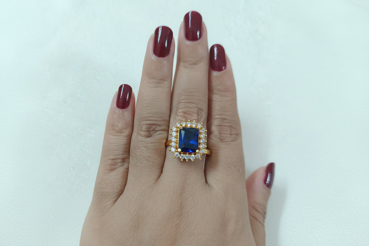 Micro Polish AD Stone Adjustable Finger Ring