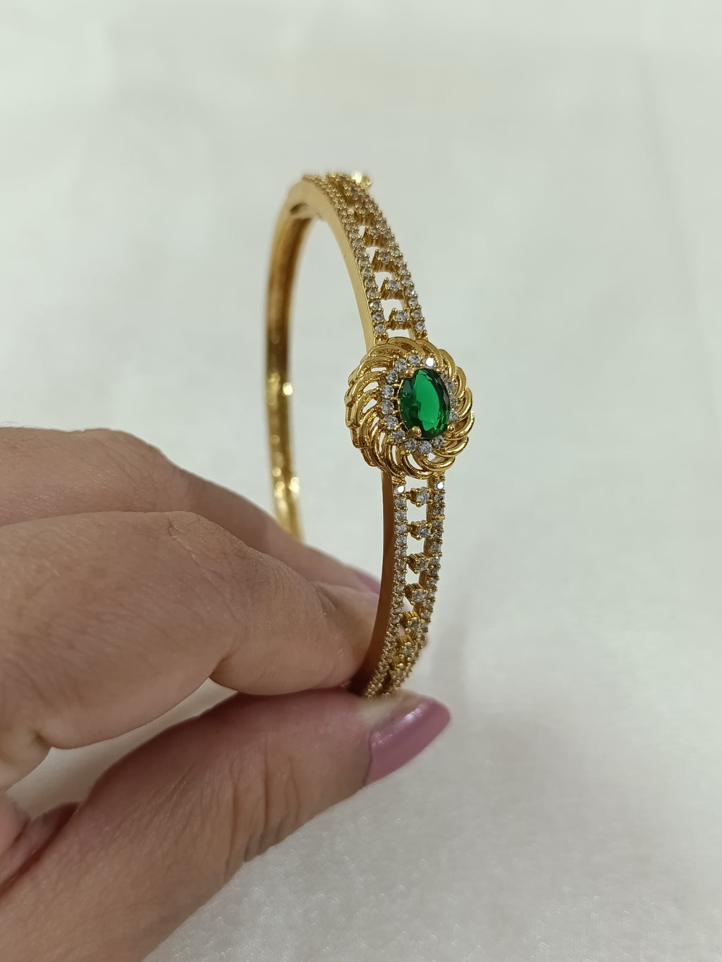 AD Stone Openable Bangle