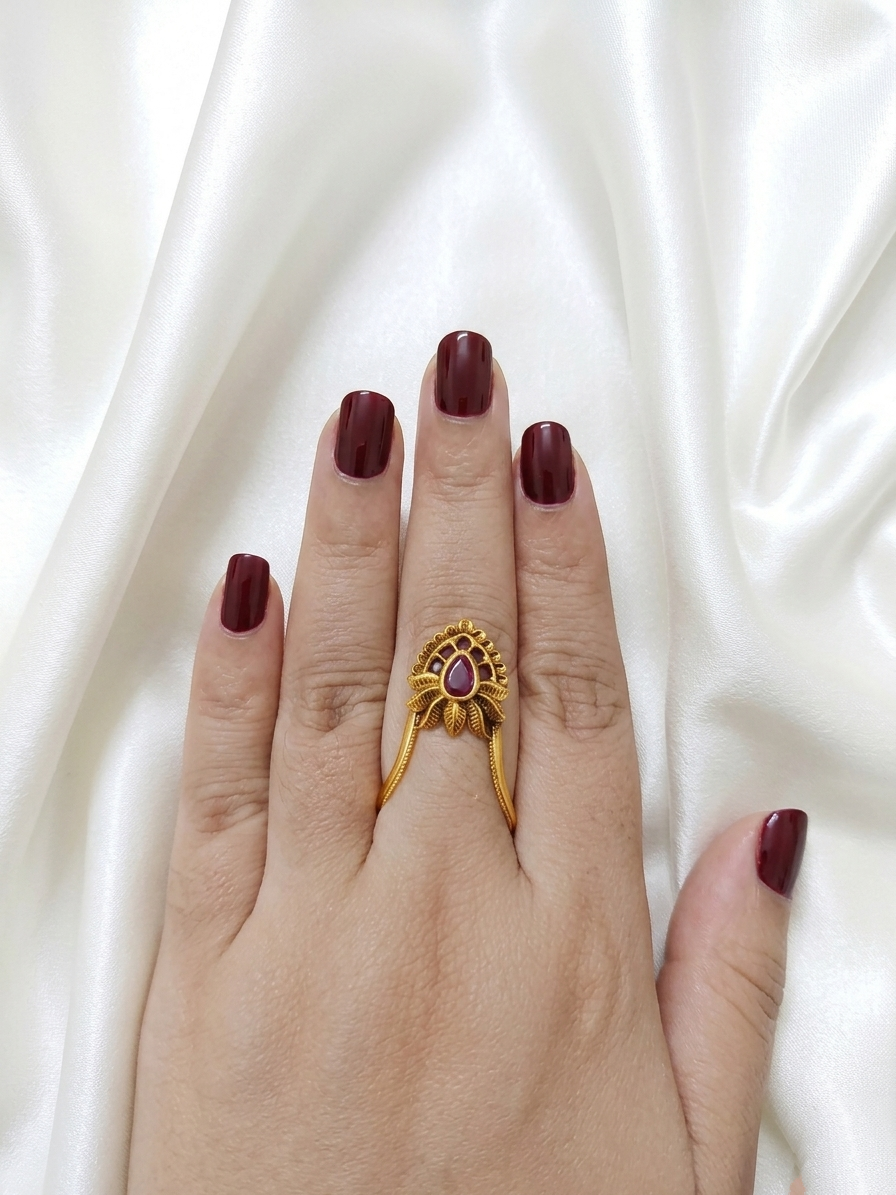Matte Finish Non Idol Vanki Finger Ring V2