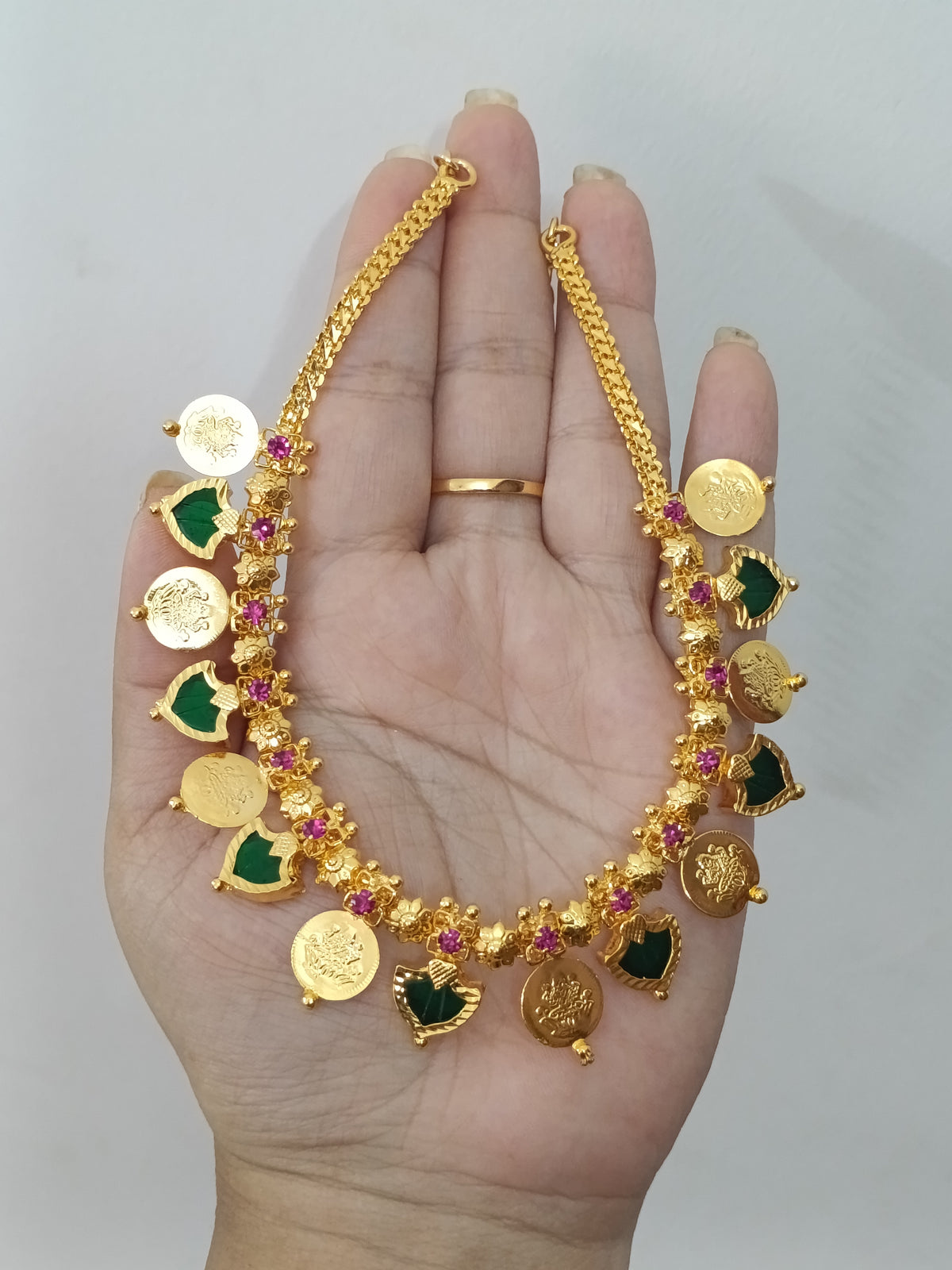 Micro Polish Coin Palakka Necklace