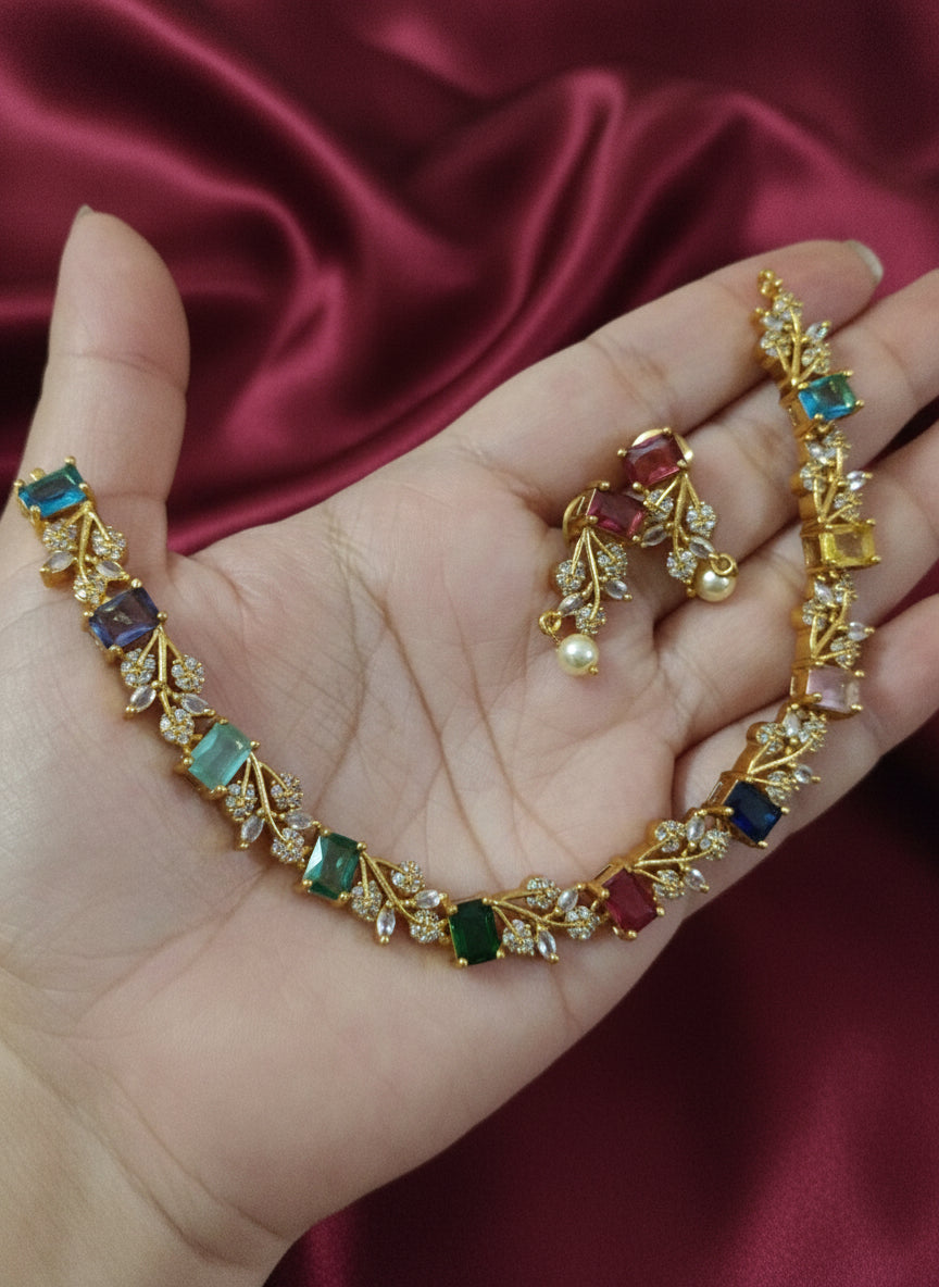 Navaratna Necklace Set V2