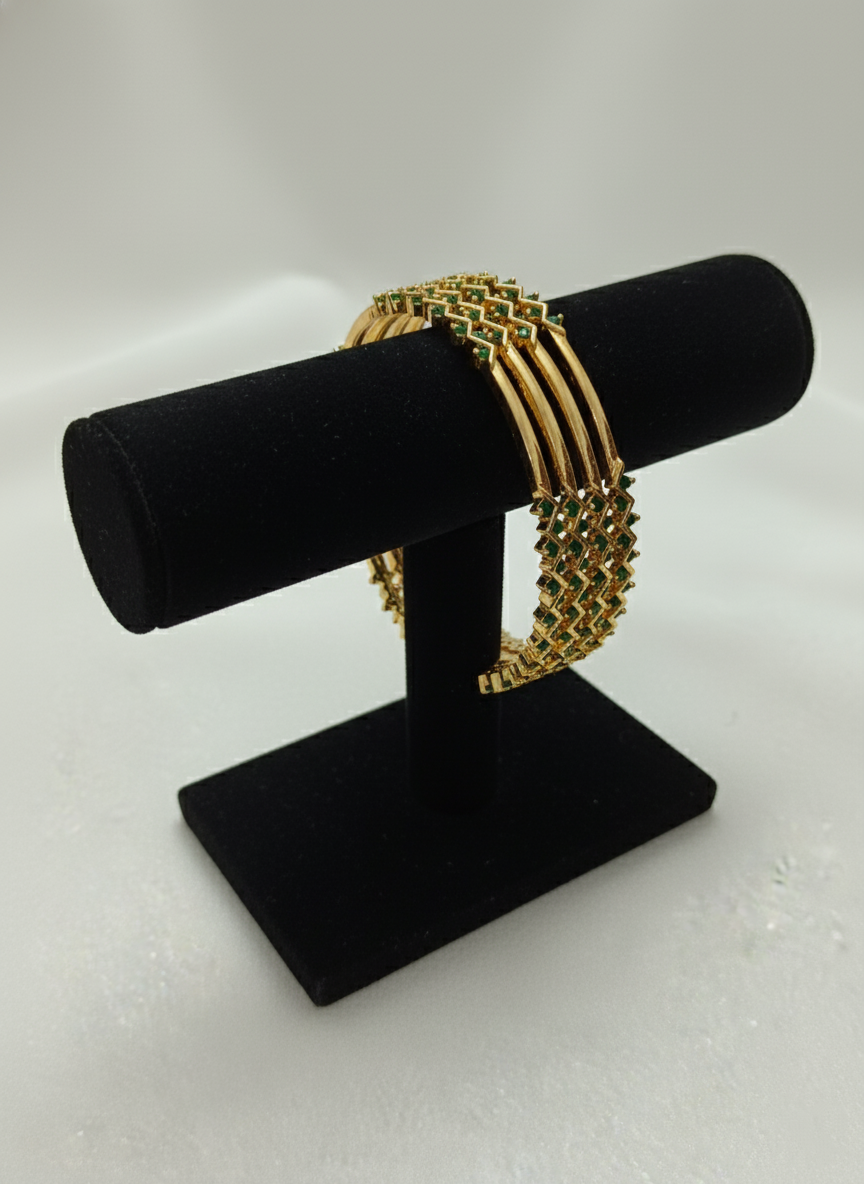 Green AD bangle Set of 4 V2