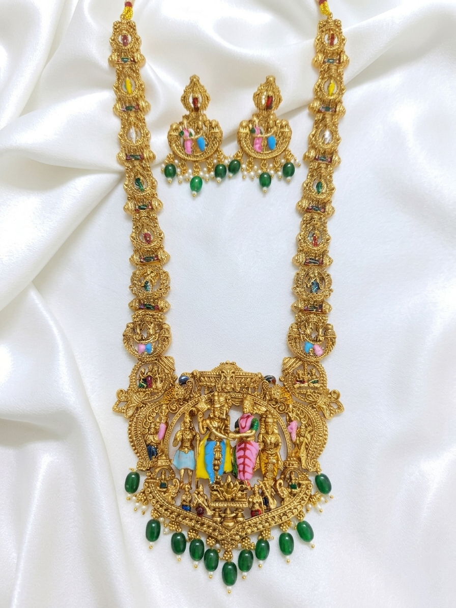 First Quality Sreenivasa Haram Long Necklace Set