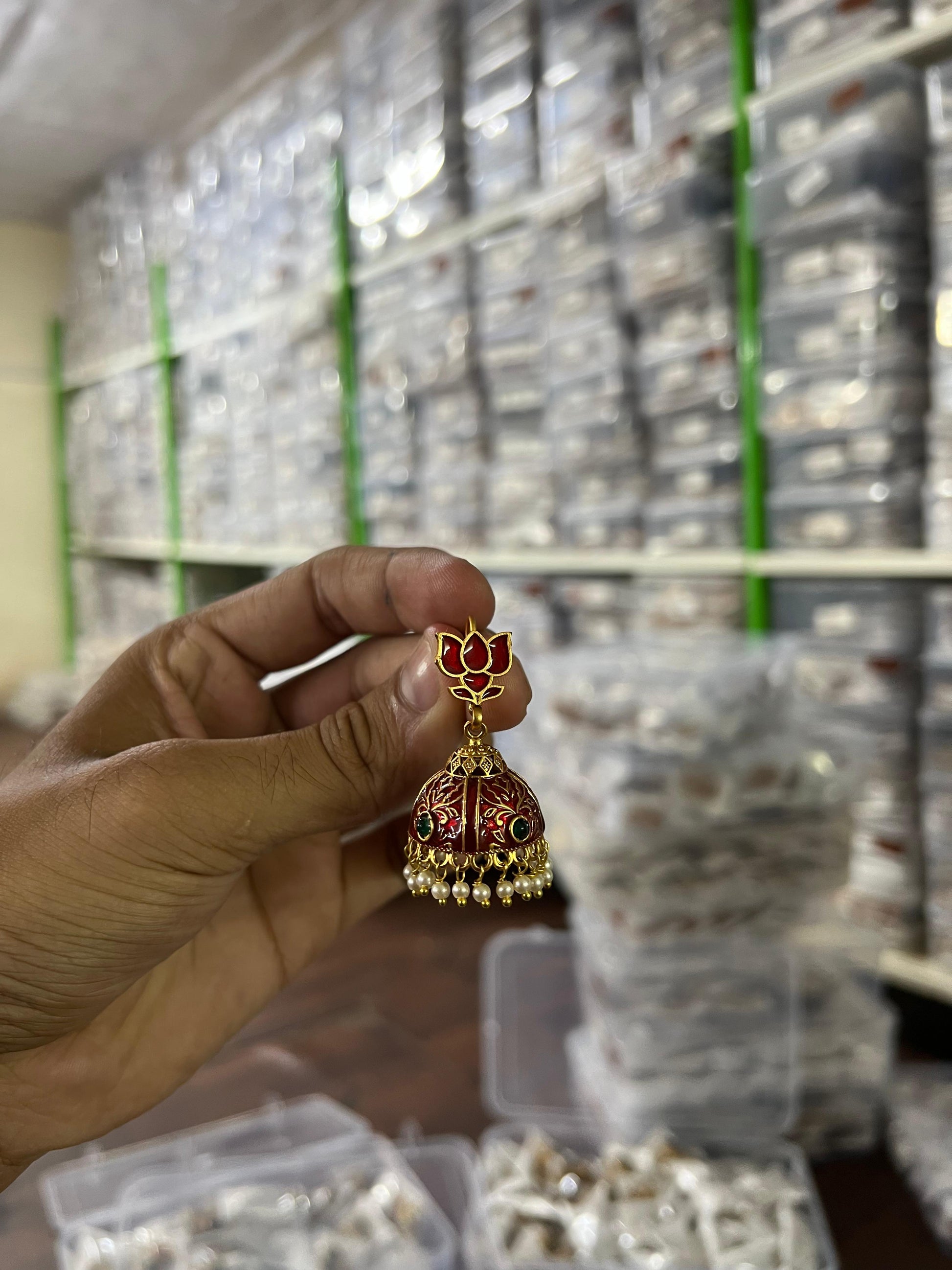 Lotus Jhumka