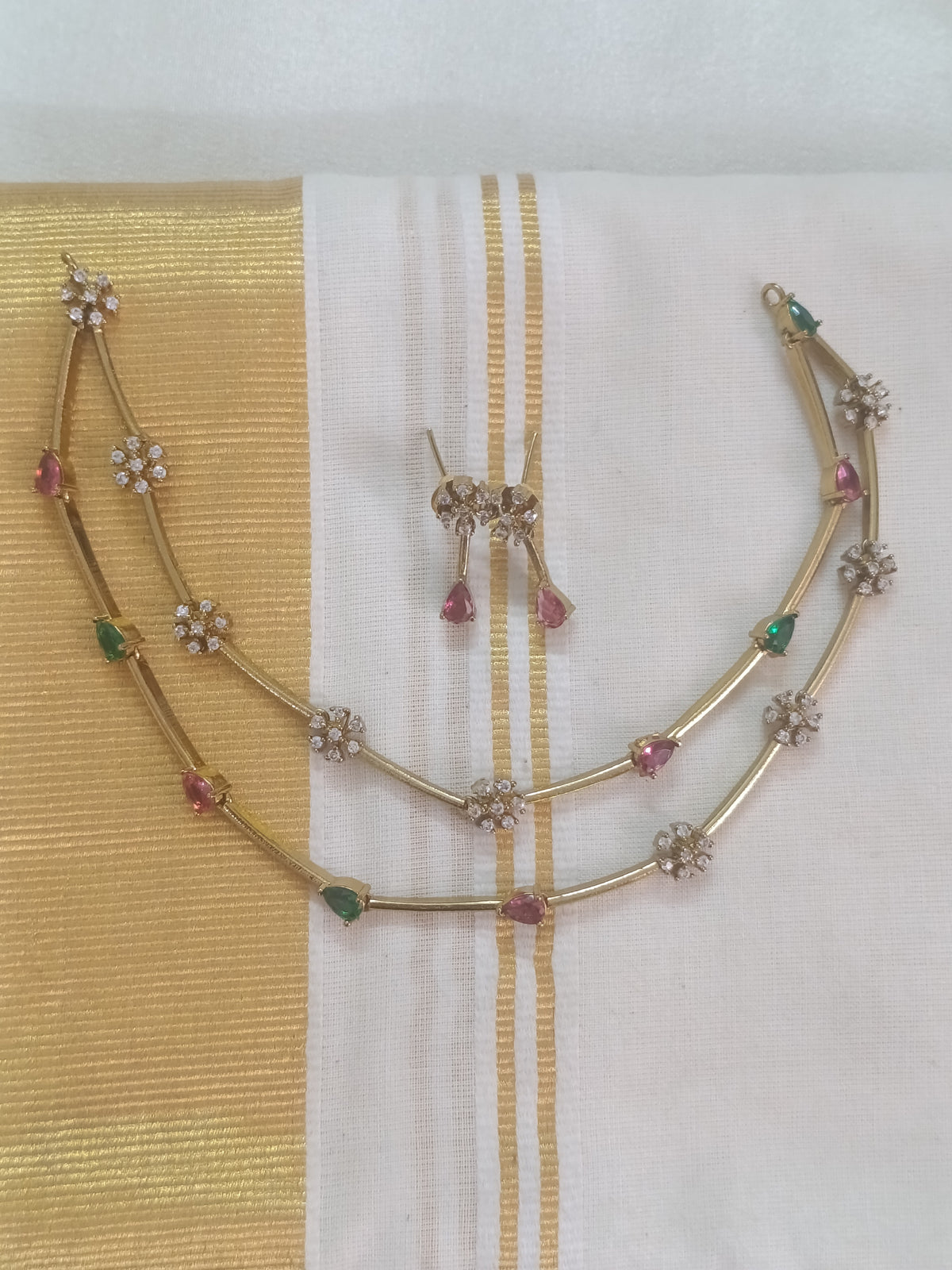 2 Layer AD Necklace Set V214
