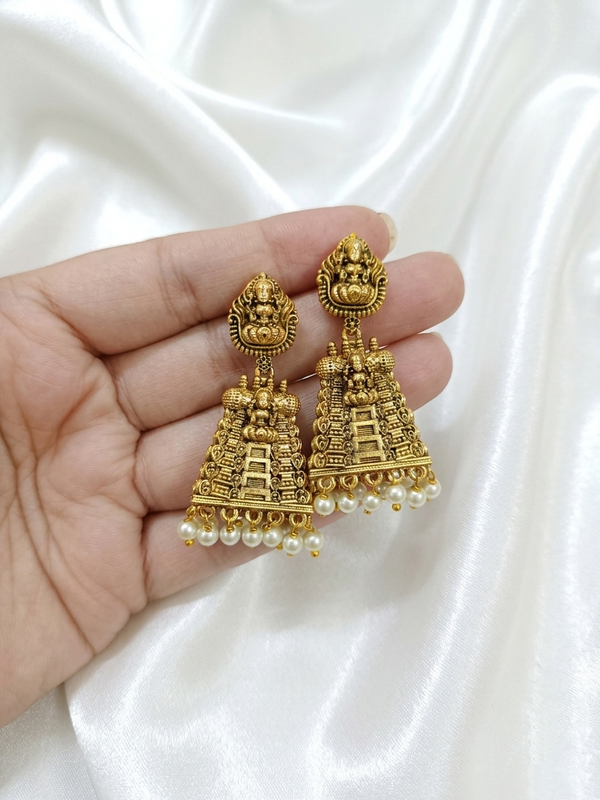 Gopuram Jhumka Earring