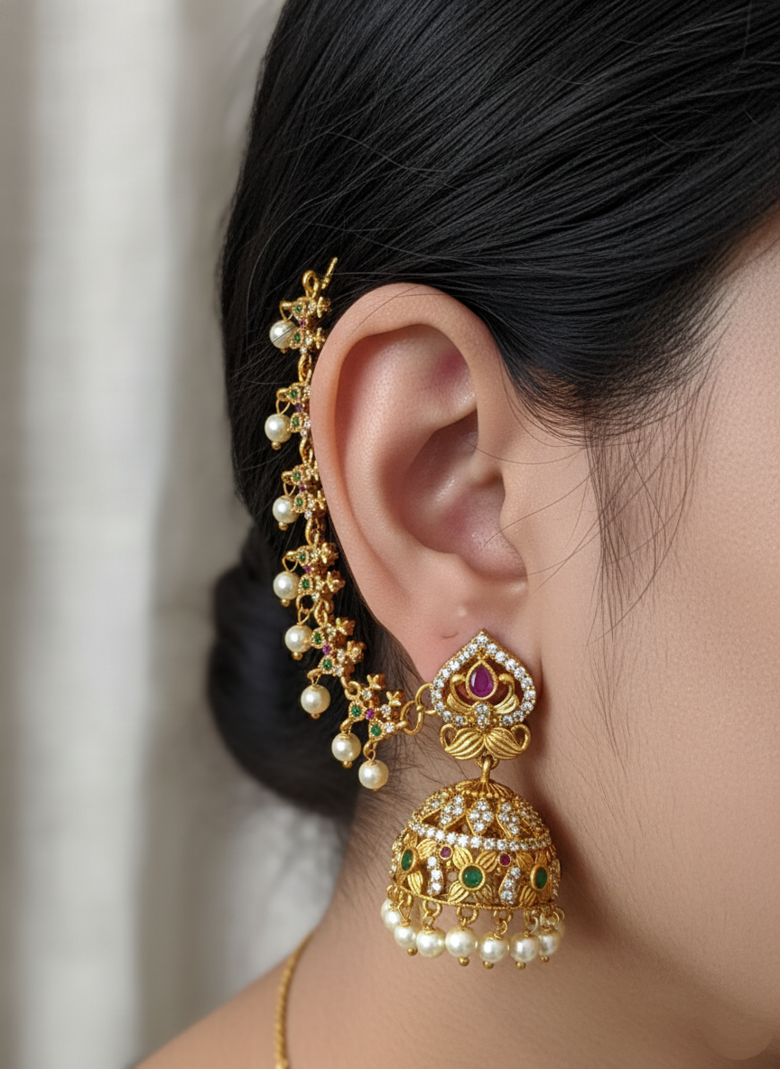 AD Jhumka AD Mattal Combo Set