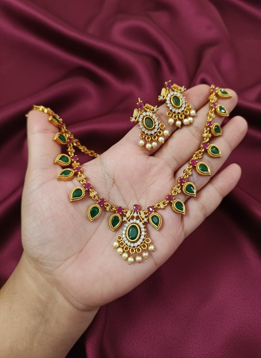 Hot Selling Palakka Short Necklace Set