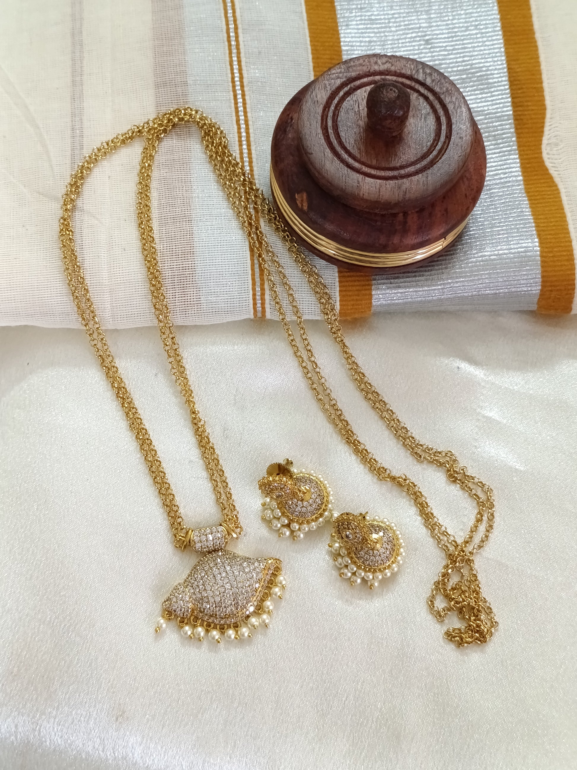 AD Pendant Mid Long Necklace Set V3