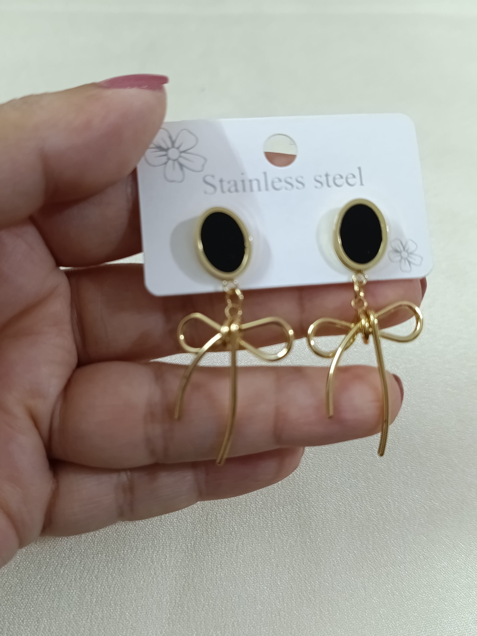 Bow Drop Earring