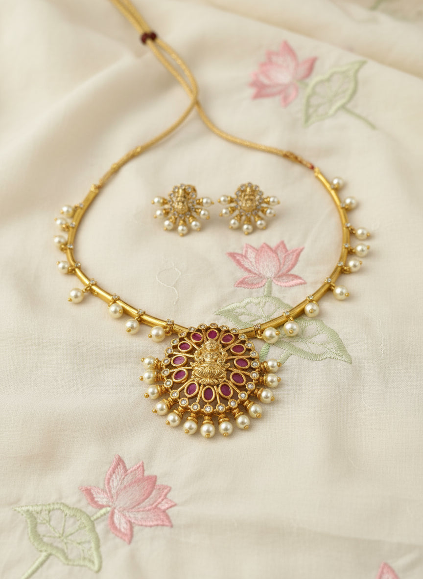 Lakshmi Pearl Drop Hasli