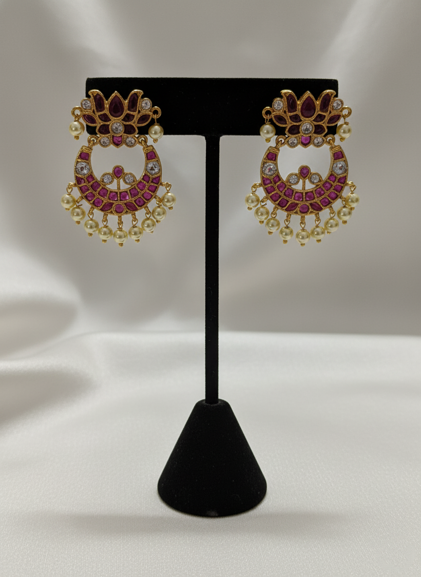 Kemp Stone Chandbali Earring