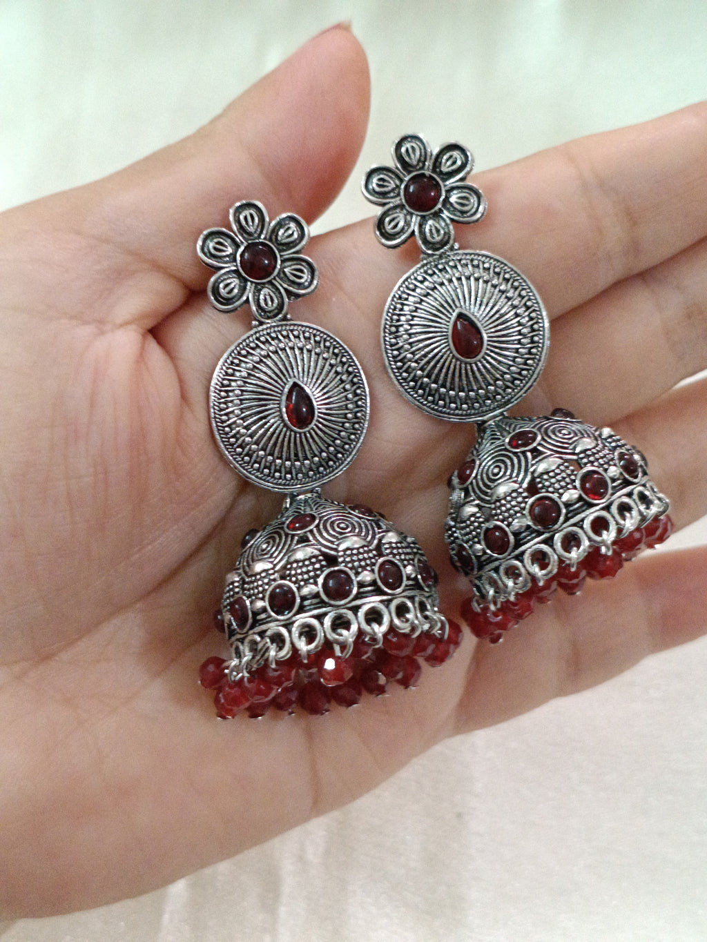 Low Budget Flower Jhumka Earring