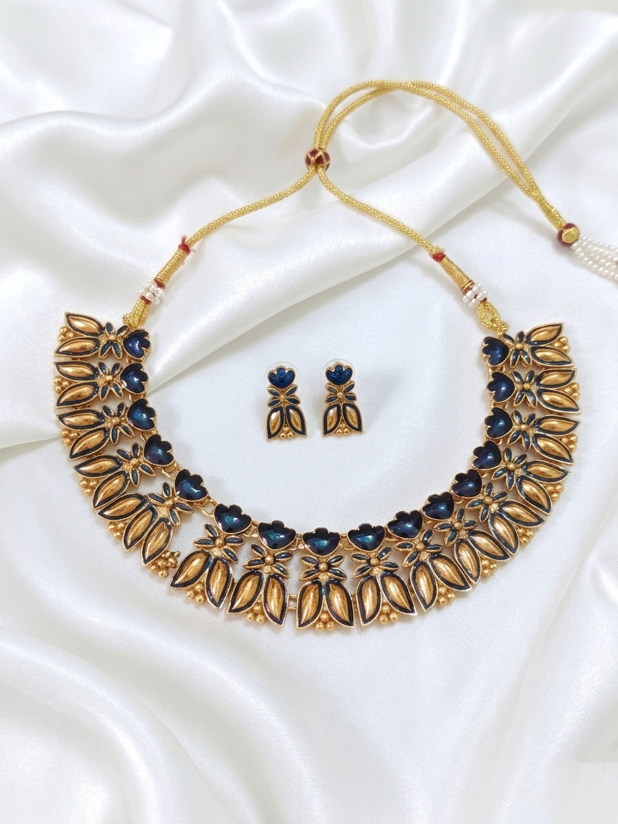 Floral Palakka Necklace Set V1