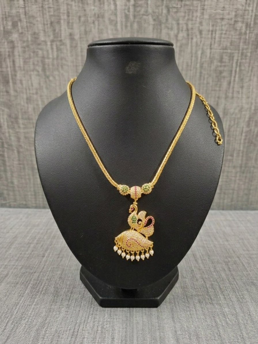 Micro Polish AD Pendant Necklace Set V172