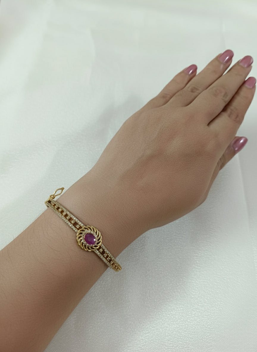 AD Stone Openable Bangle