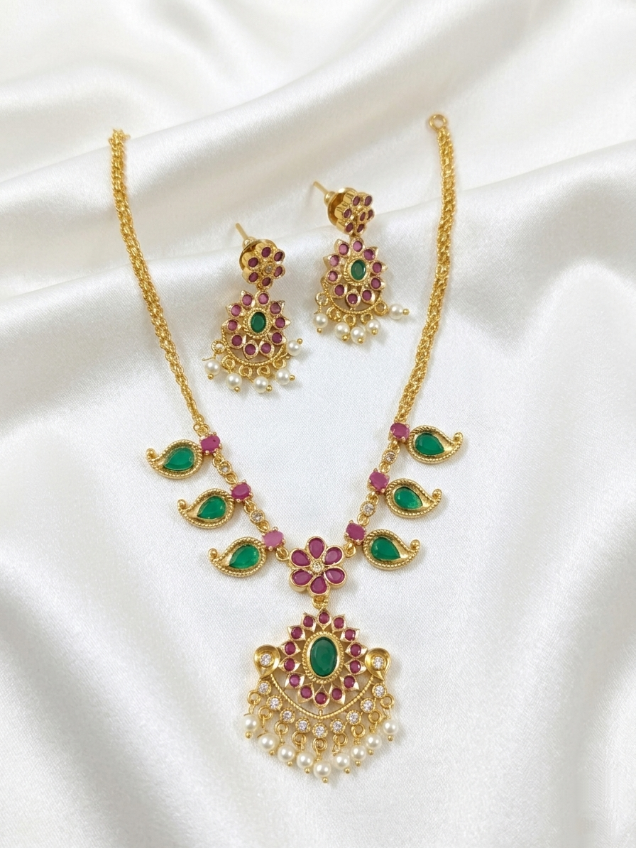 Budget Palakka Short Necklace Set