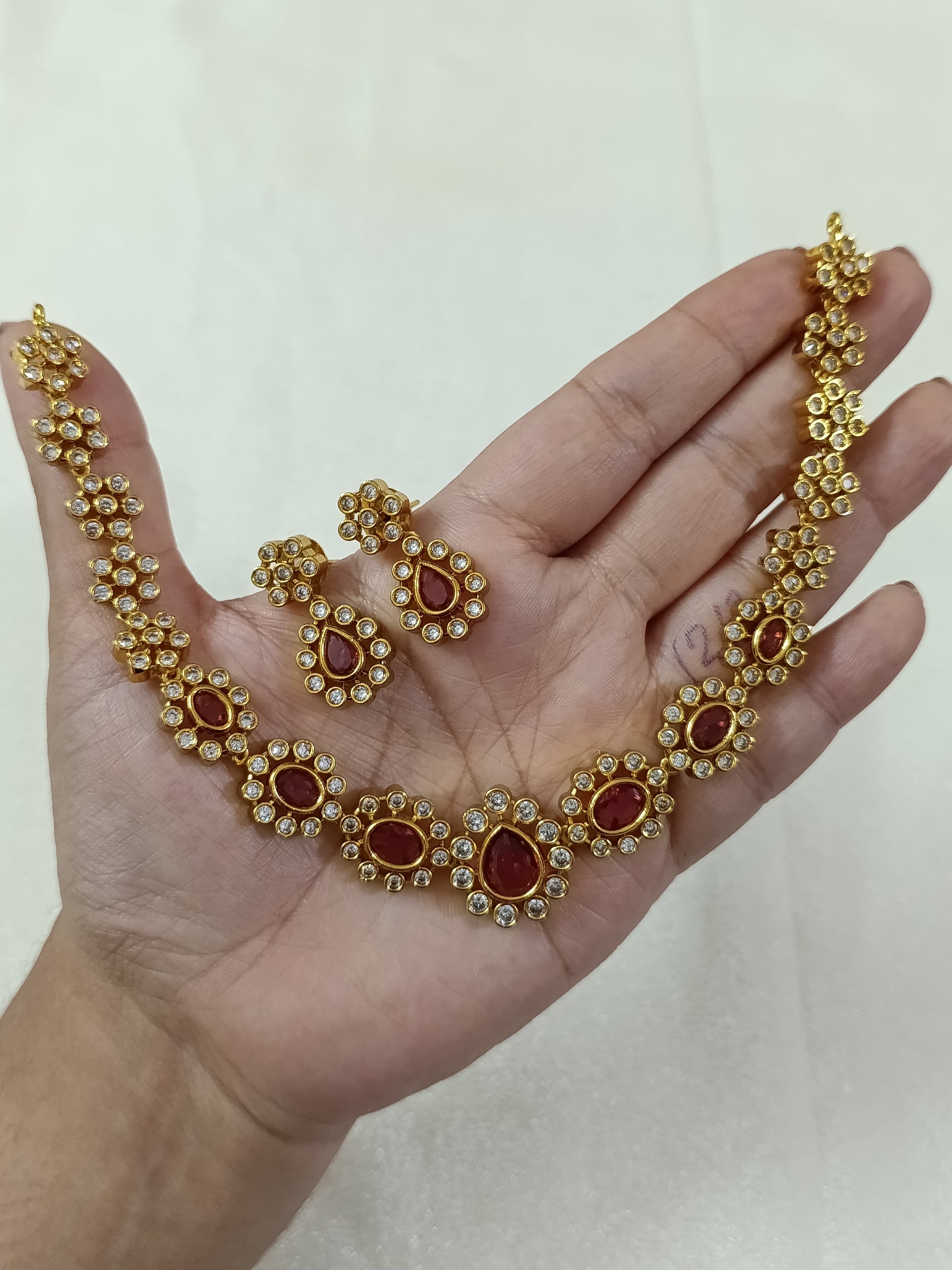AD Pushpa Necklace Set