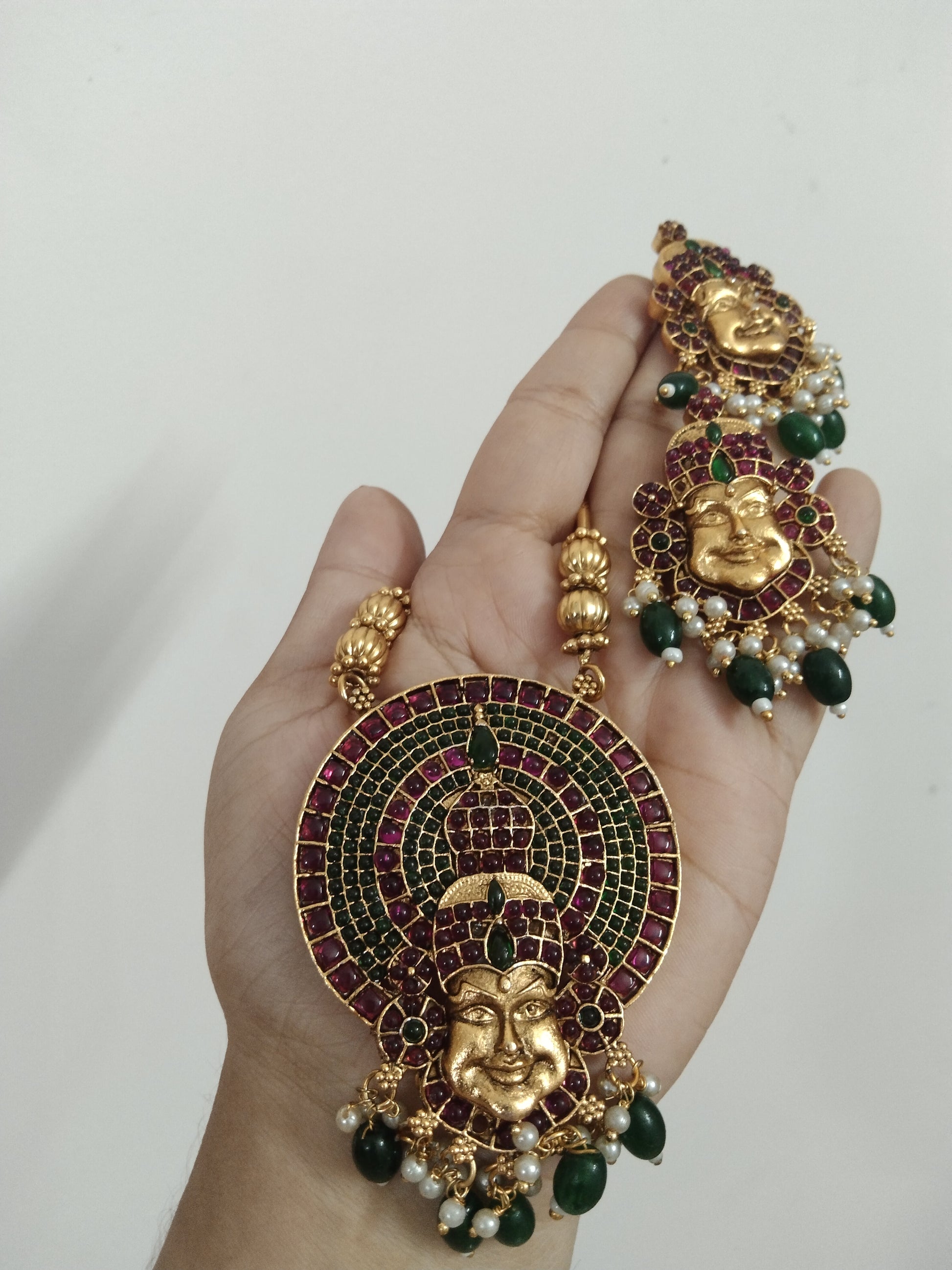 Kathakali Pendant Necklace Set