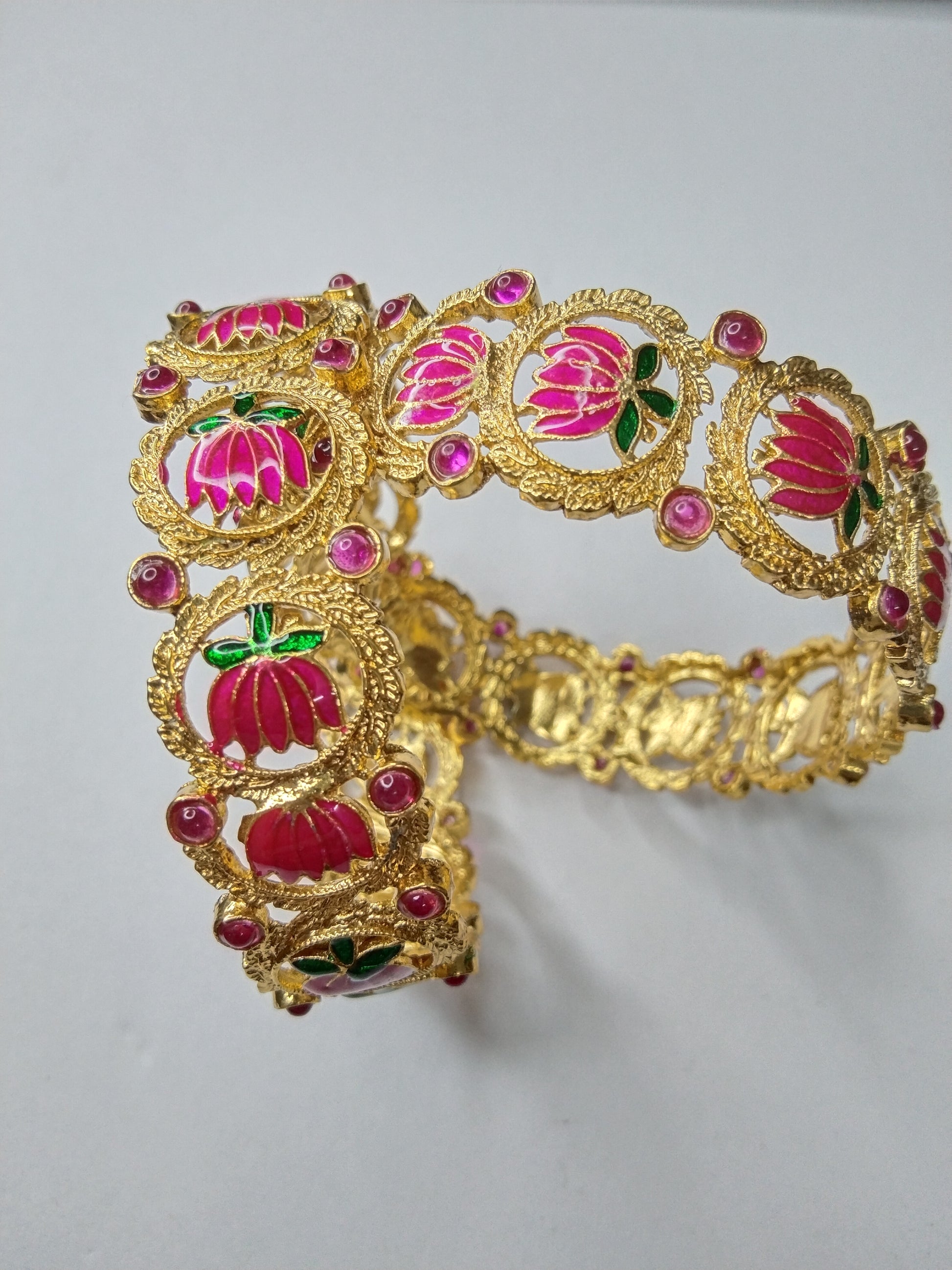 Lotus Bangle Set of 2