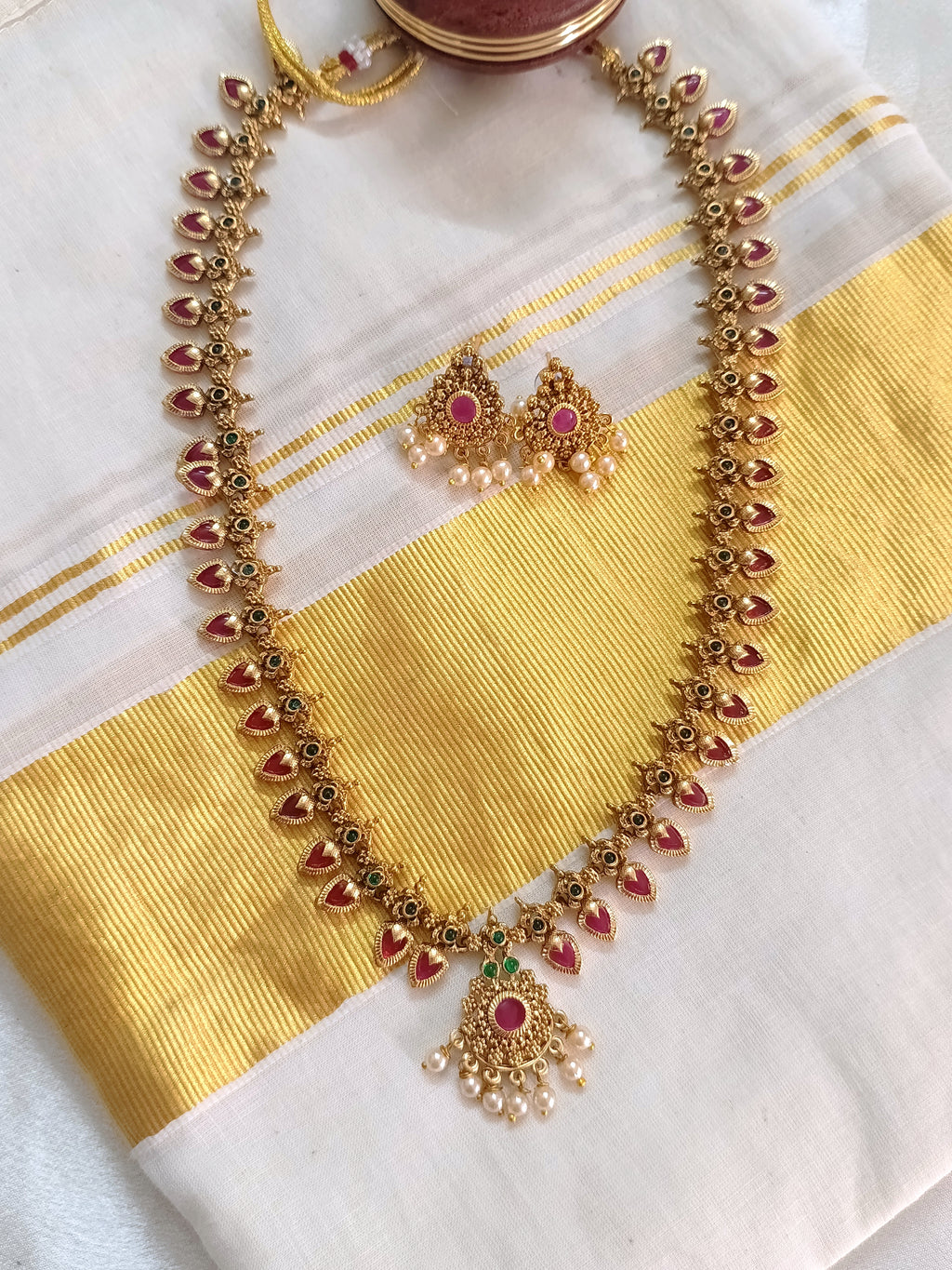 Budget Palakka Long Necklace Set V2