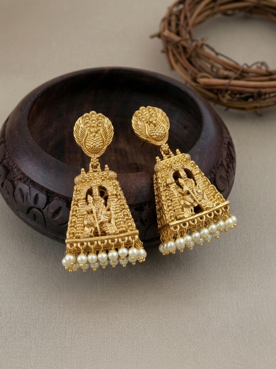 Karthikeya Temple Jhumka Earring