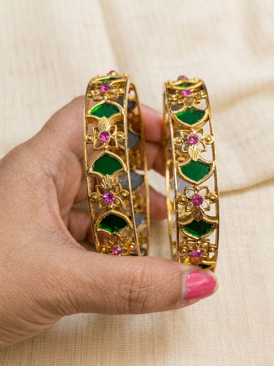 Traditional Palakka Broad Bangles of 2
