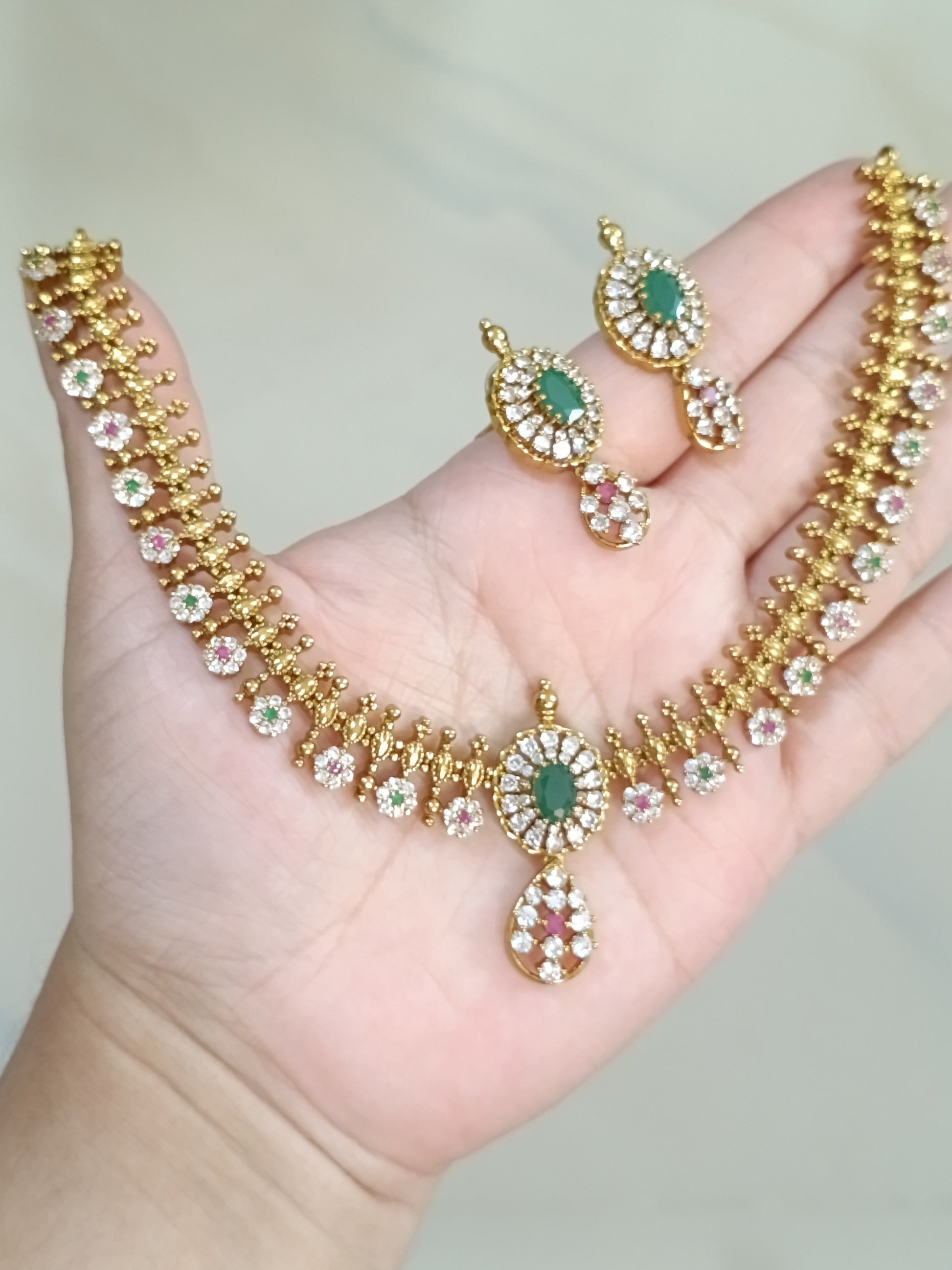 Noorika AD Stone Necklace Set