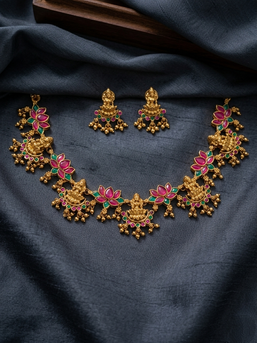 Lakshmi Thamara Necklace Set V2