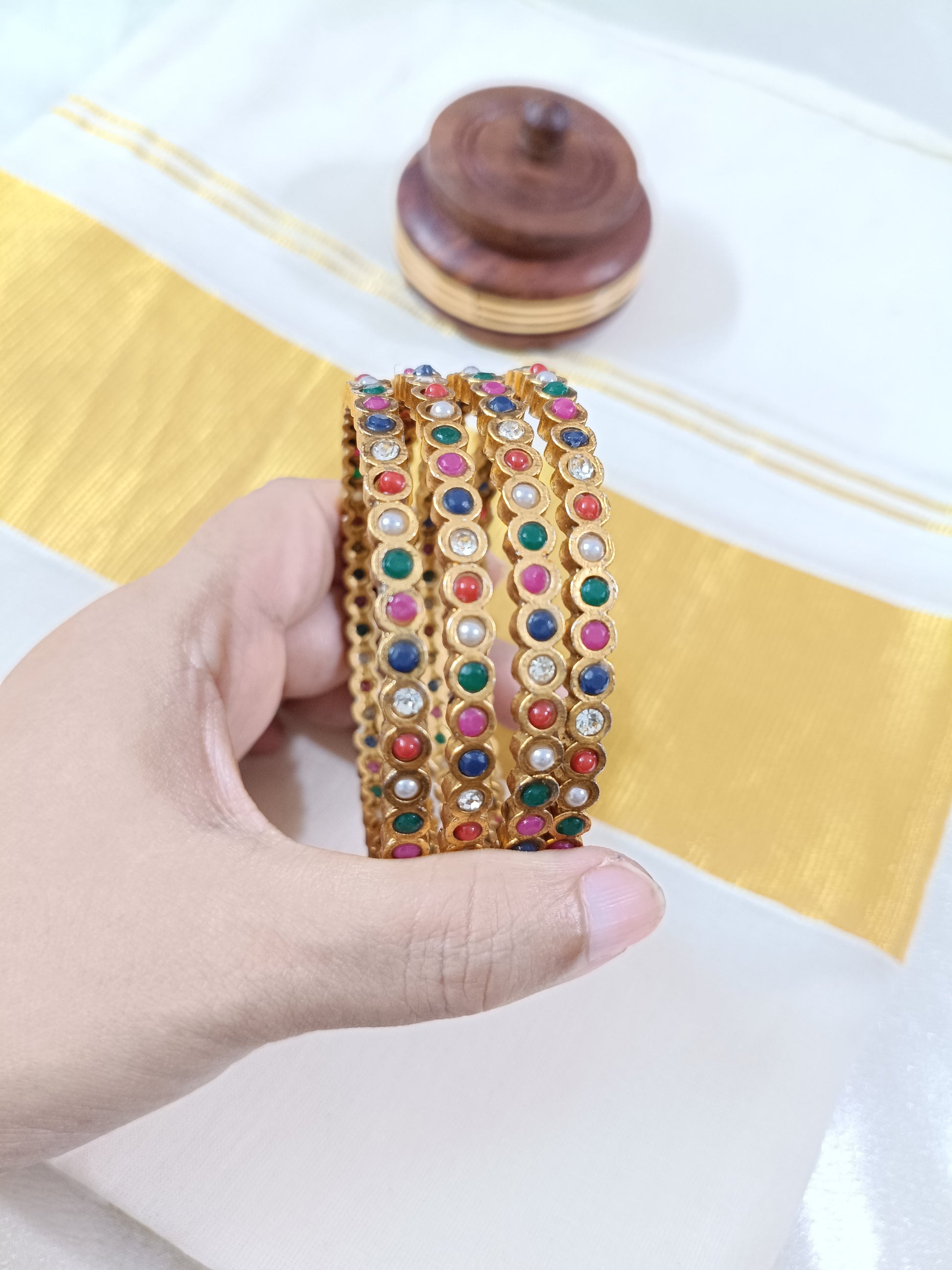 Simple Navaratna Bangle of 4 V2