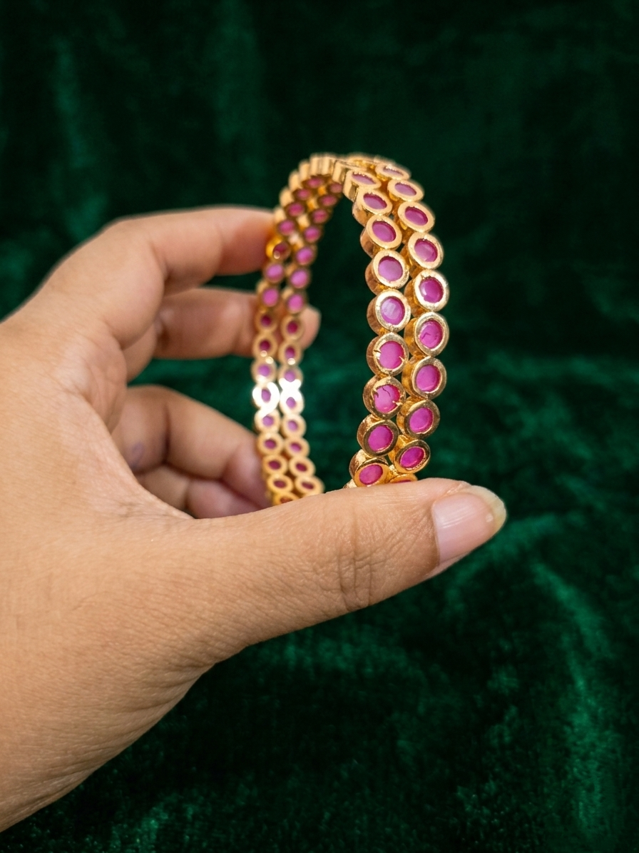 Micro Polish AD Bangle Set of 2 V2