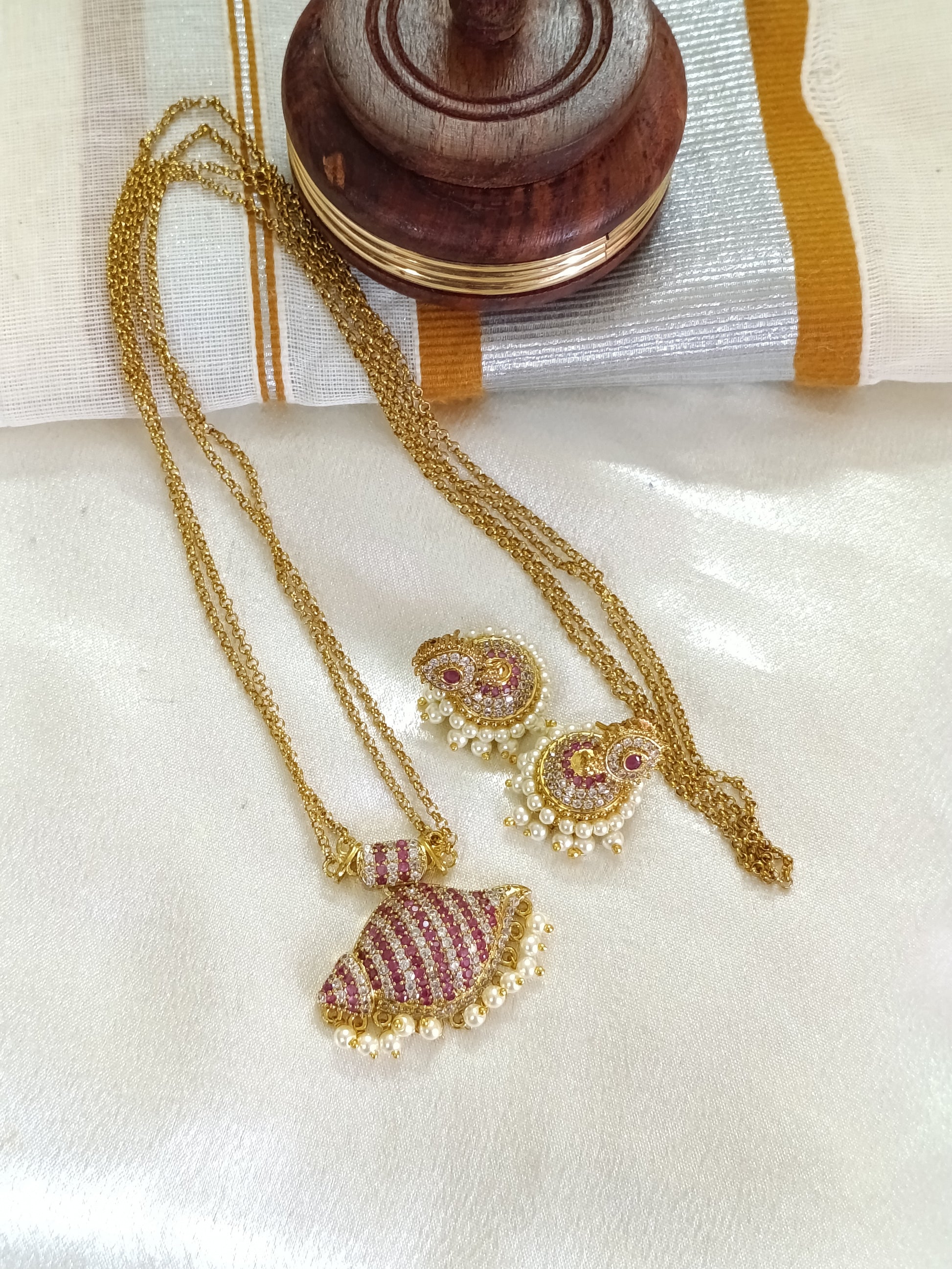 AD Pendant Mid Long Necklace Set V3