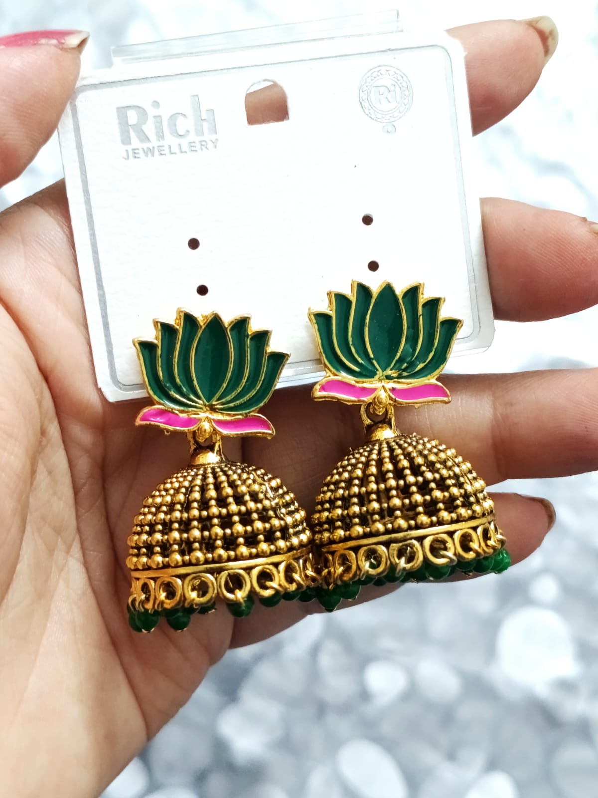 Low Budget Lotus Jhumka