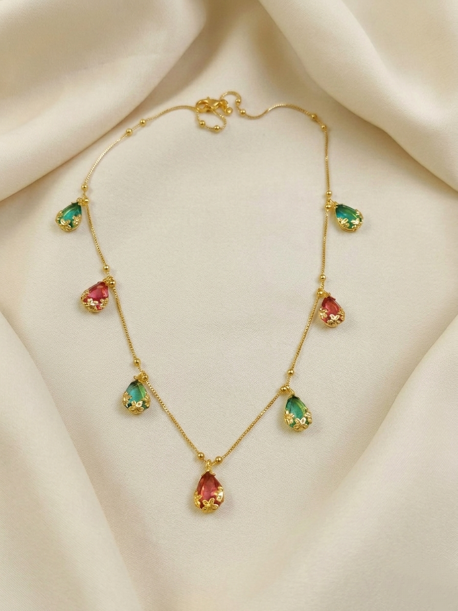 AD Fusion drop Mid Long Necklace Set V149
