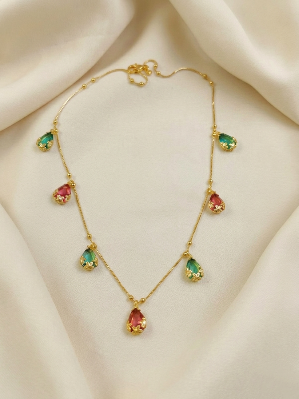 AD Fusion drop Mid Long Necklace Set V149