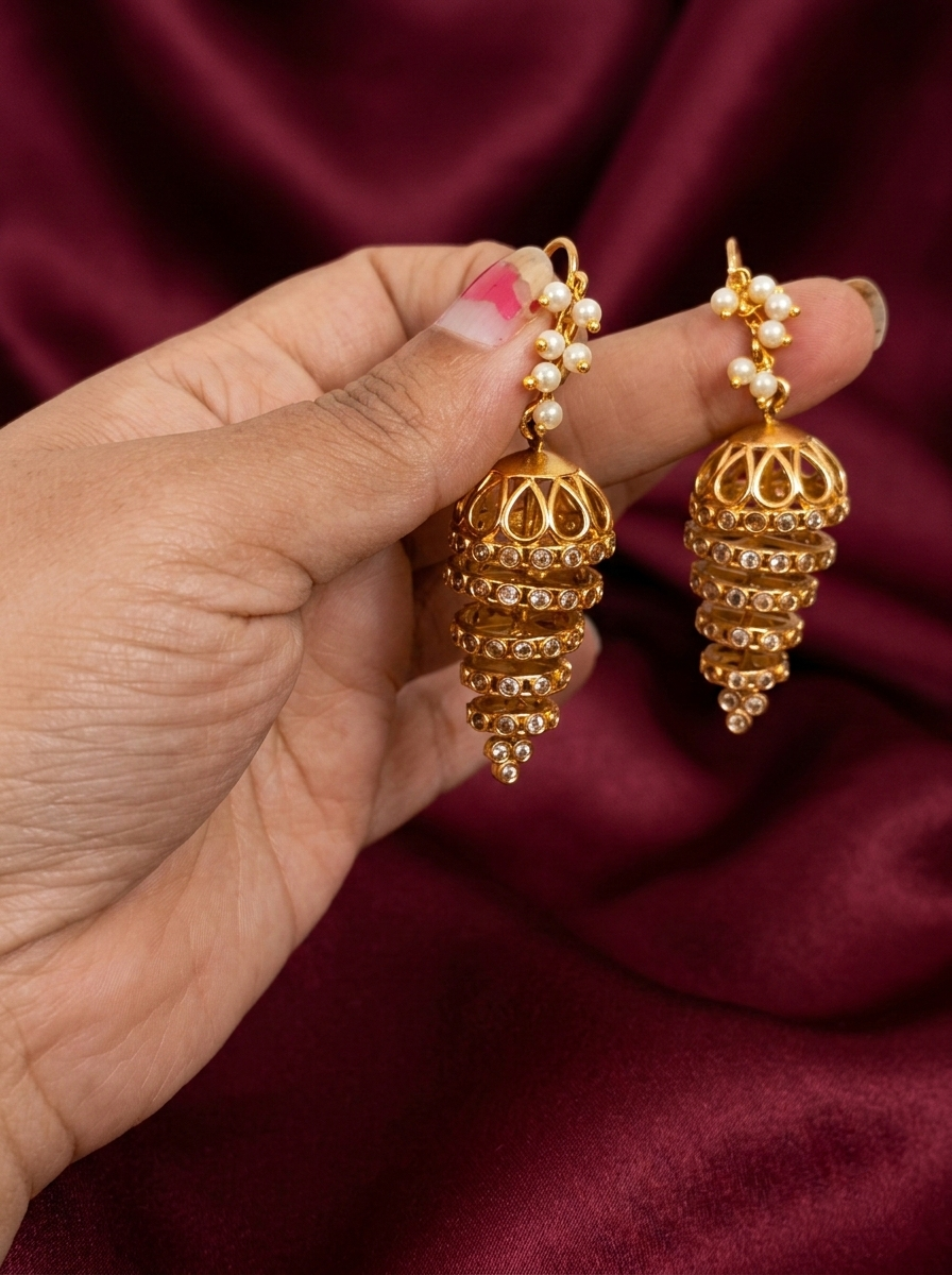 Layer Hook Jhumka Earring