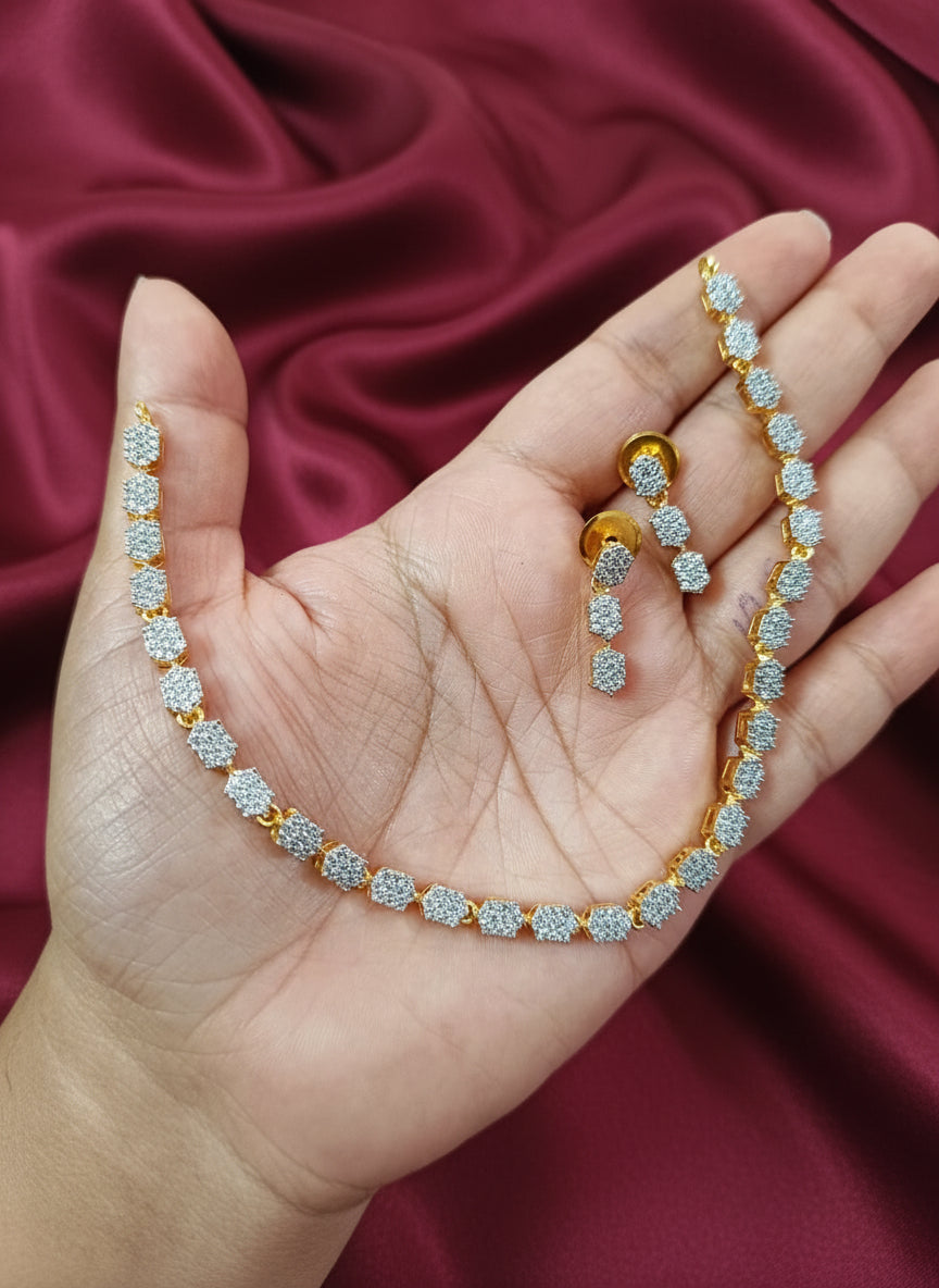 AD Stone Necklace Set V35