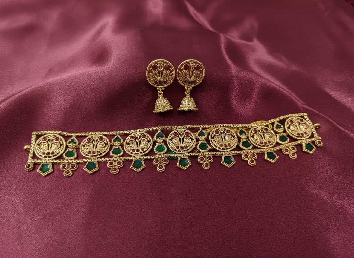 Fusion Palakka Choker Set