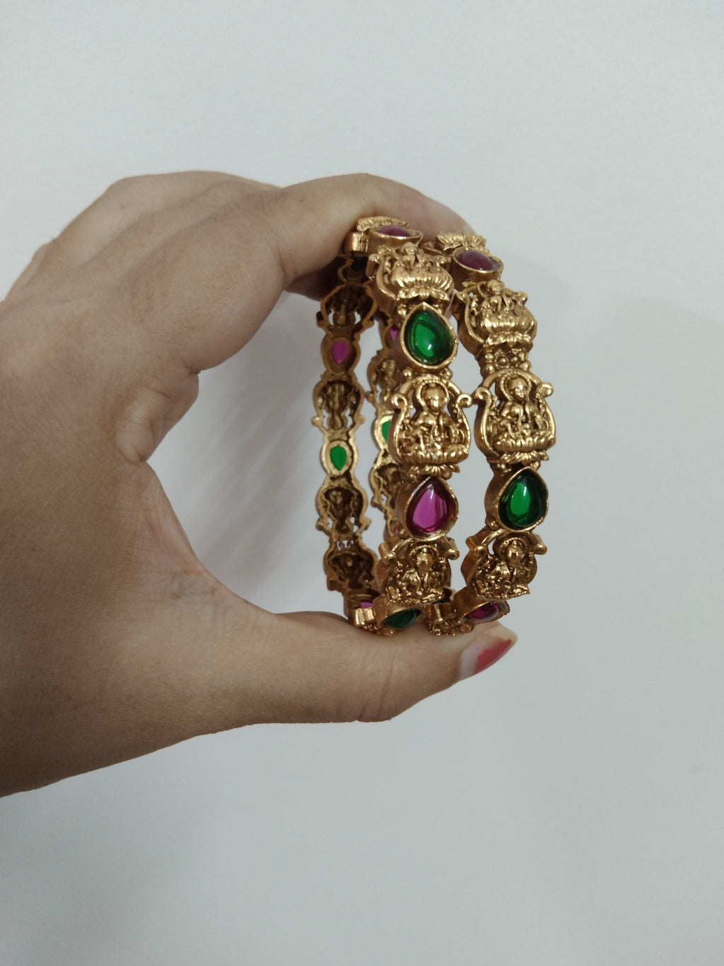Lakshmi Kemp Stone Bangle set of 2 V3