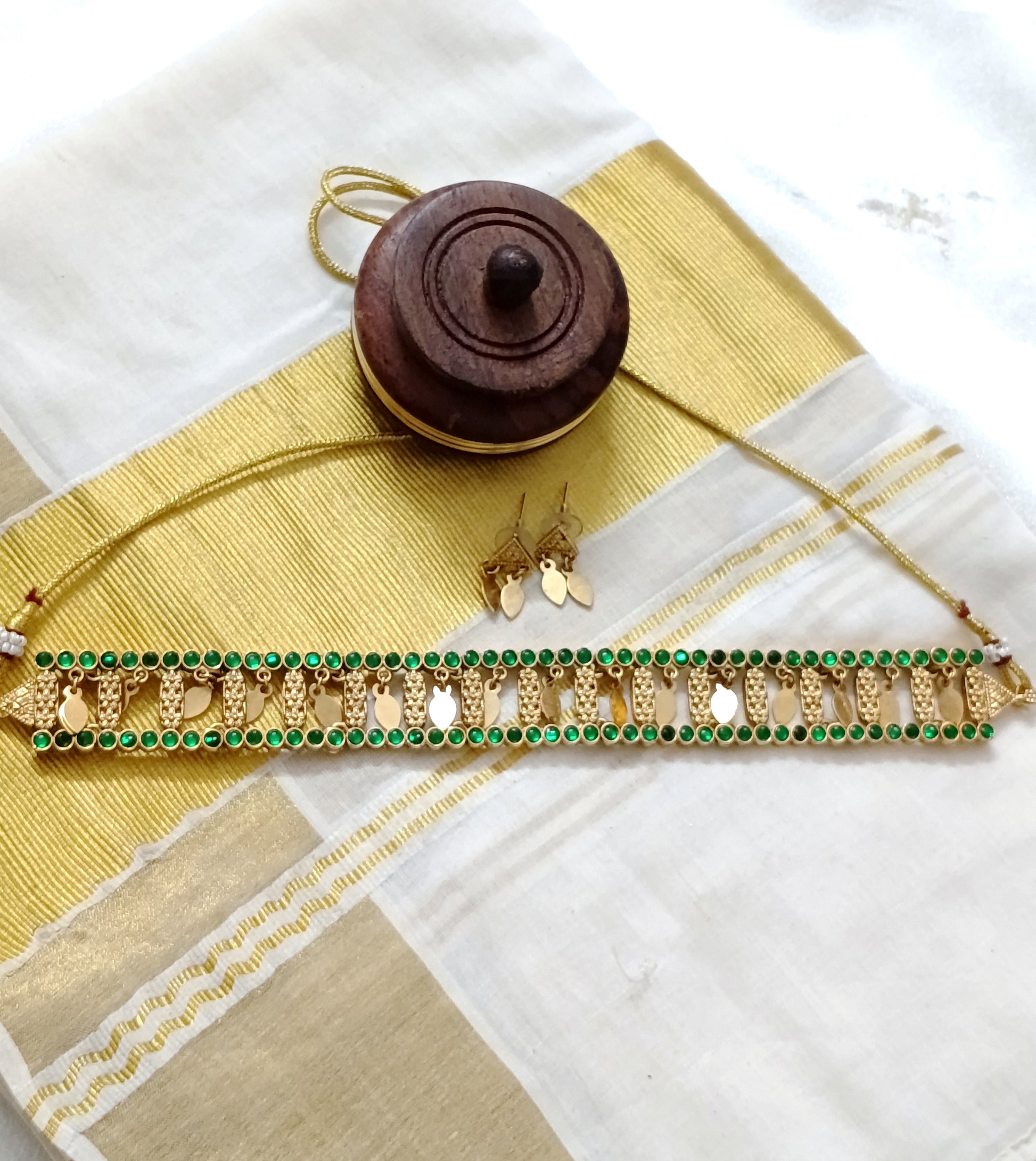 Matte Finish Fusion Elakathali Choker Set V34