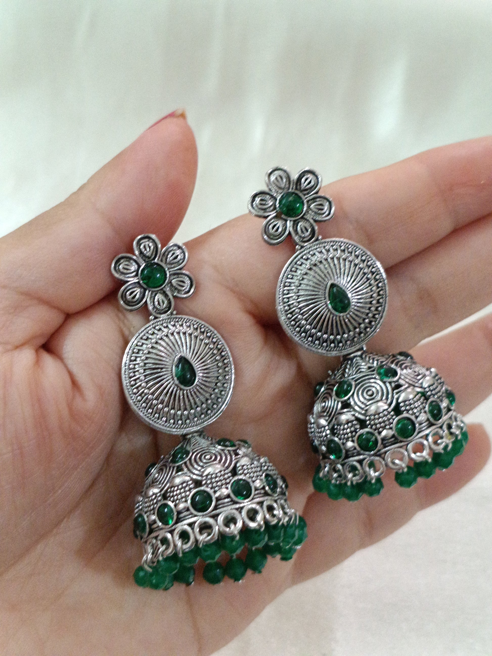 Low Budget Flower Jhumka Earring