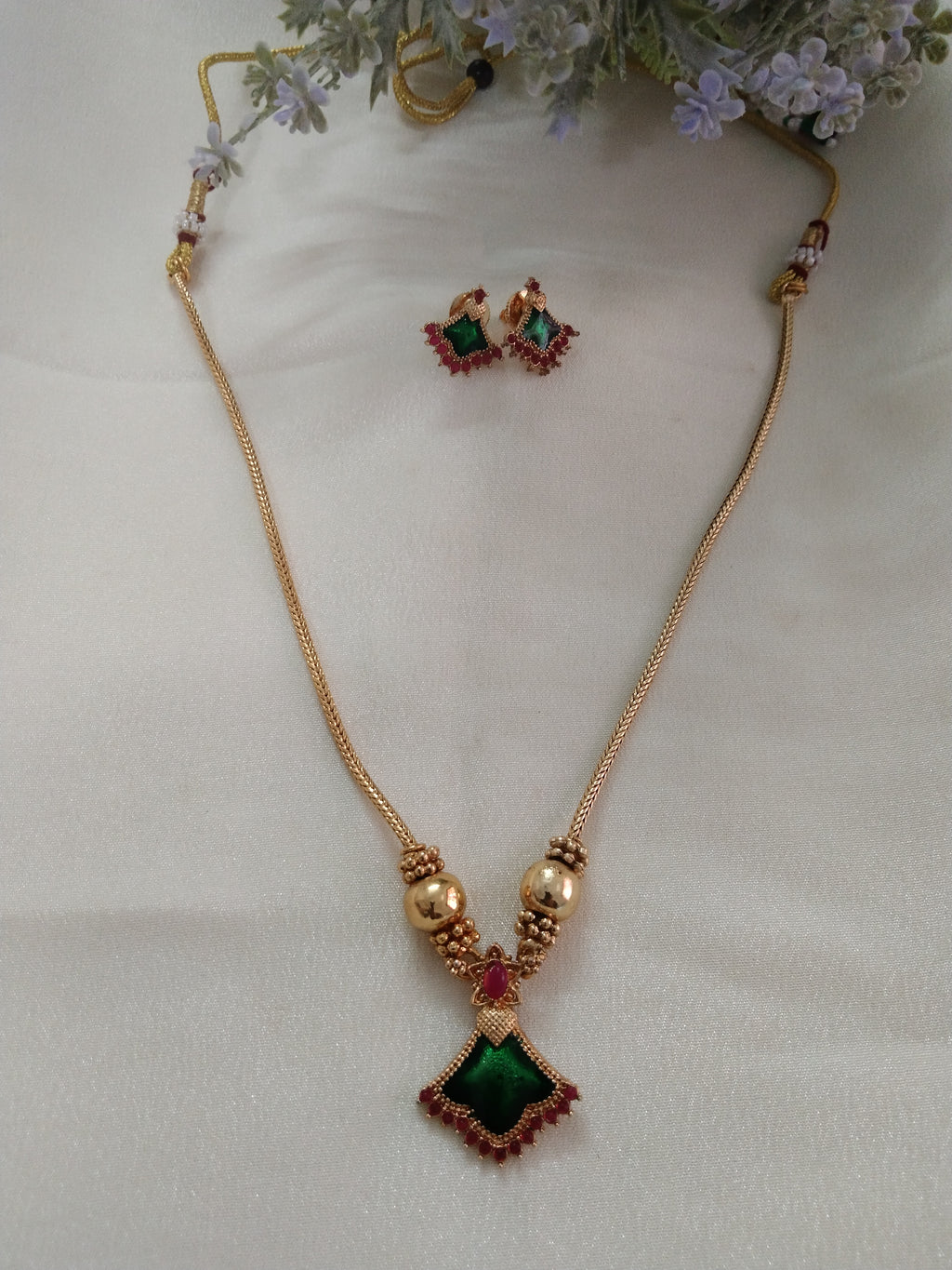 Low Budget Petal Palakka Necklace Set V1