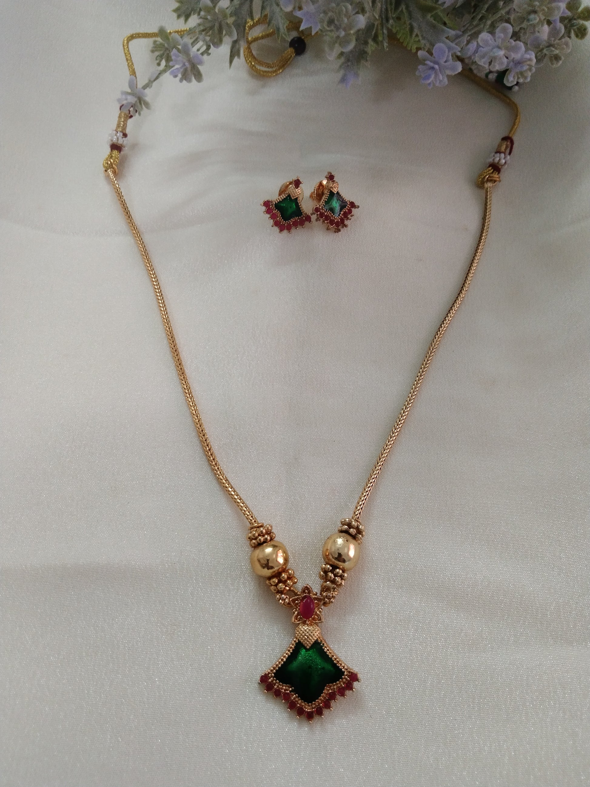 Low Budget Petal Palakka Necklace Set V1