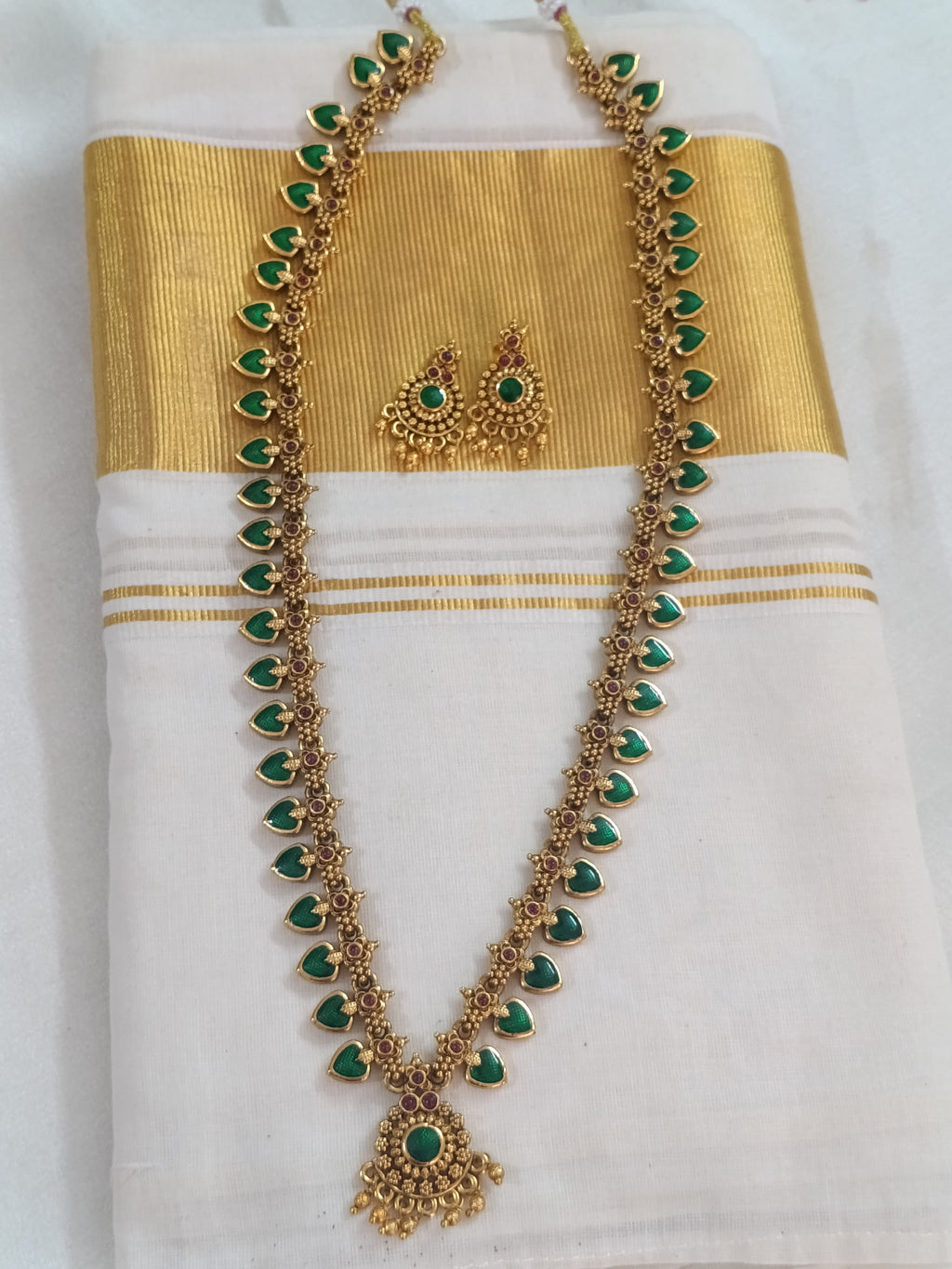 Palakka Long Necklace Set V3