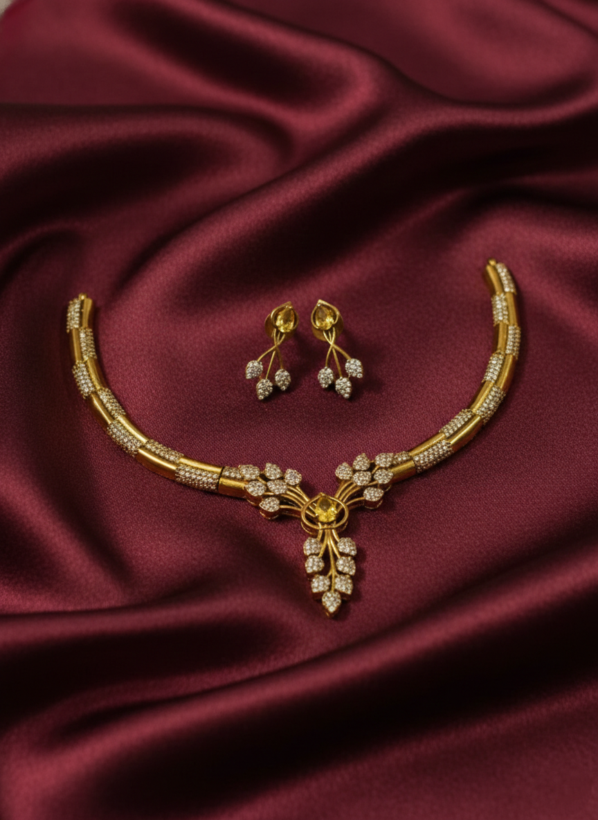 AD Leaf Hasli Necklace Set
