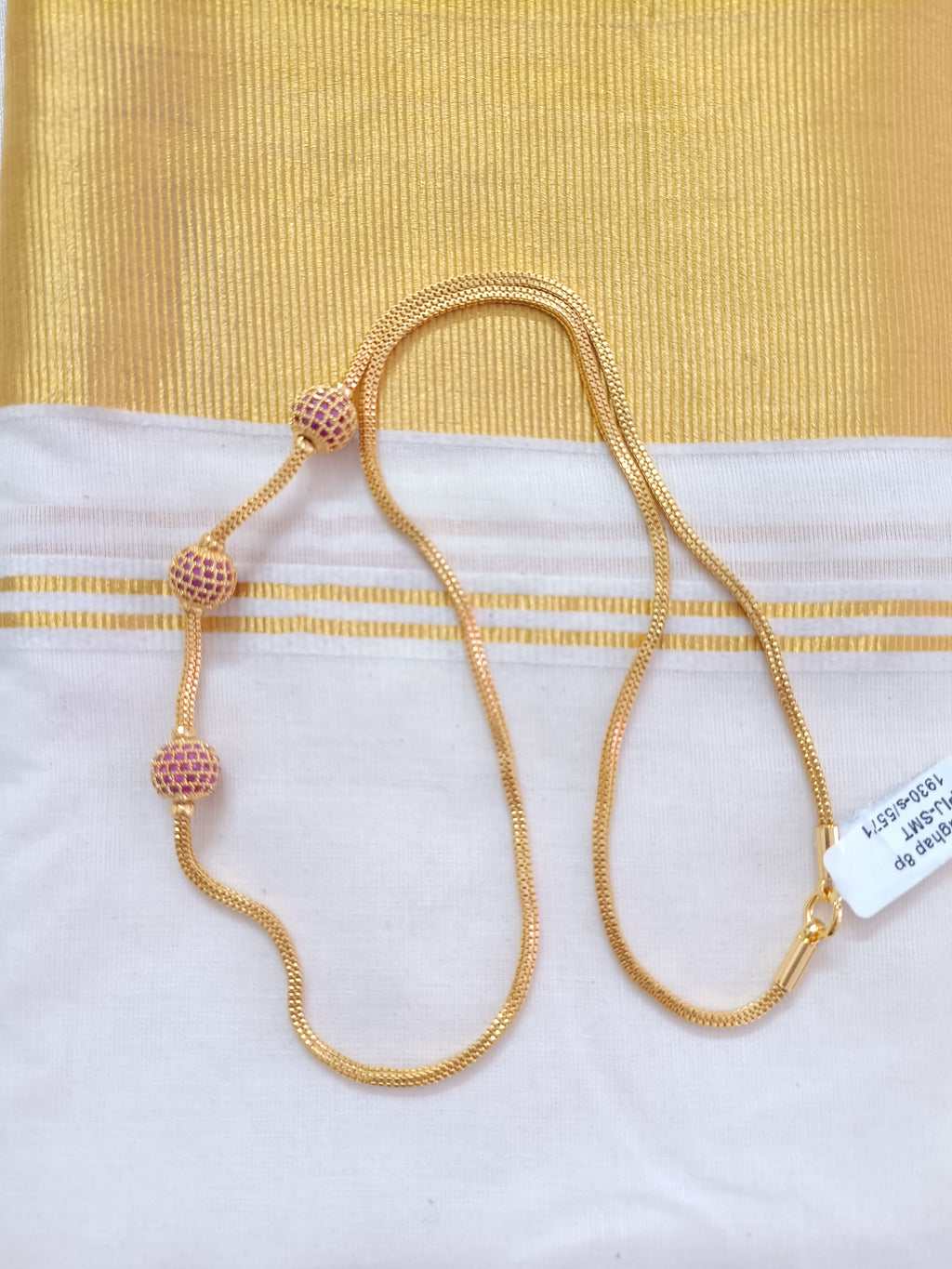 Micro Polish Ball Mugappu Chain